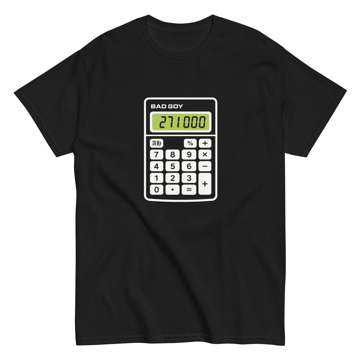 T-shirt black &quot;Calculator&quot;