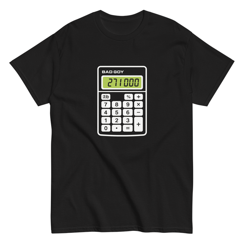 T-shirt black &quot;Calculator&quot;