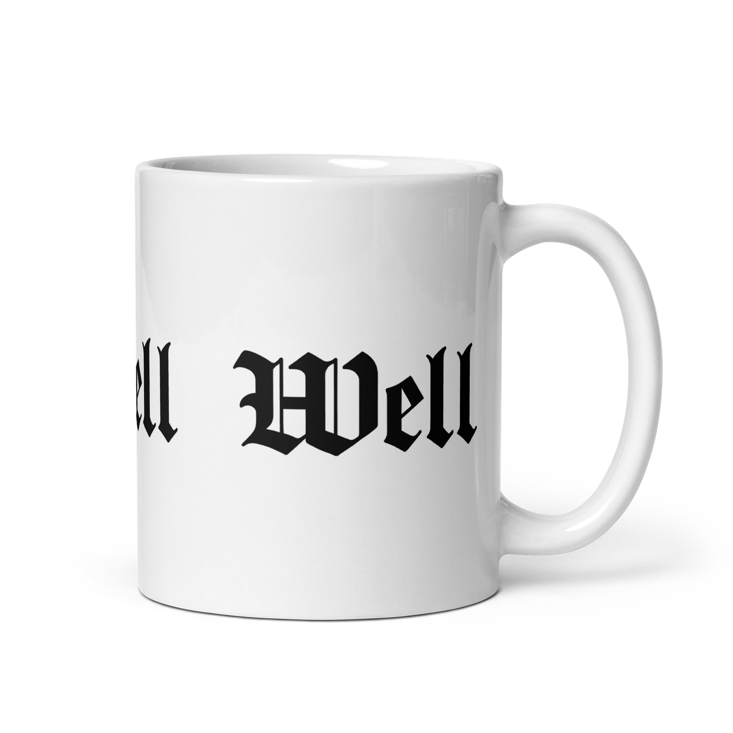 White mug &quot;Well Well Well&quot;
