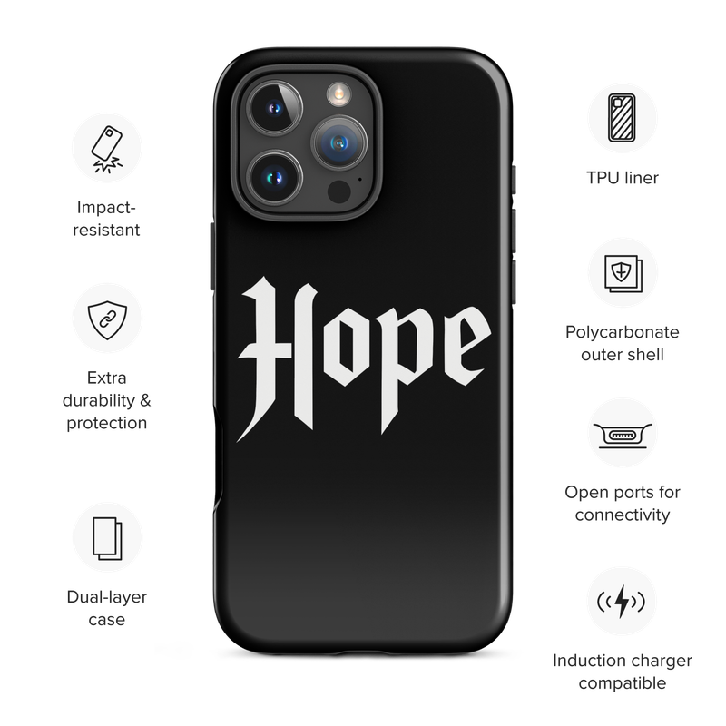 Tough Case for iPhone® &quot;Hope&quot; black