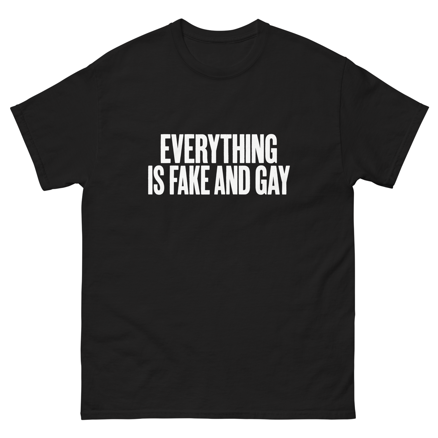 "EVERYTHING IS FAKE AND GAY" (prenda a elegir)