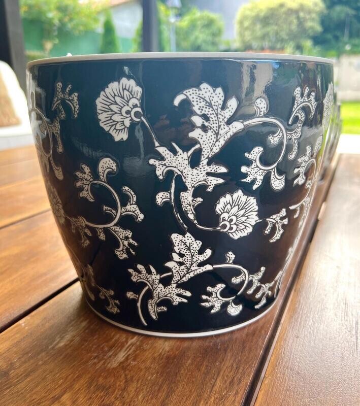 Maceta Crisantemo - Negro