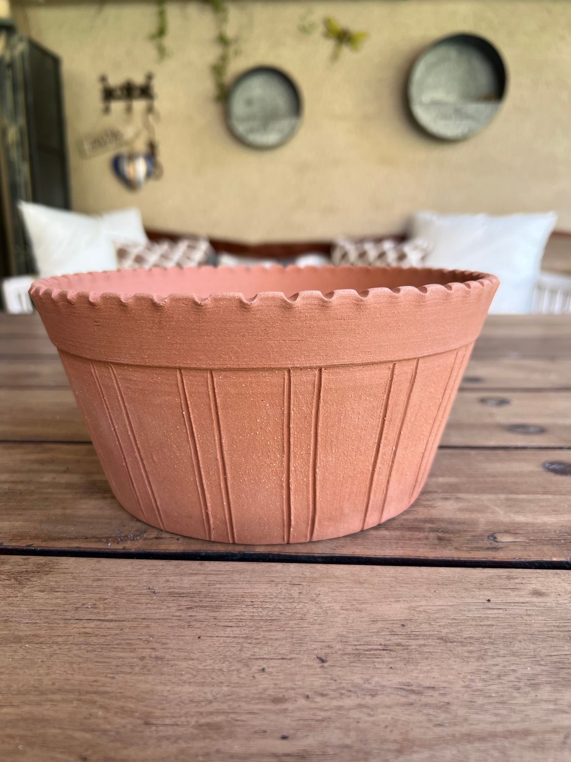 Maceta Rayas Terracota