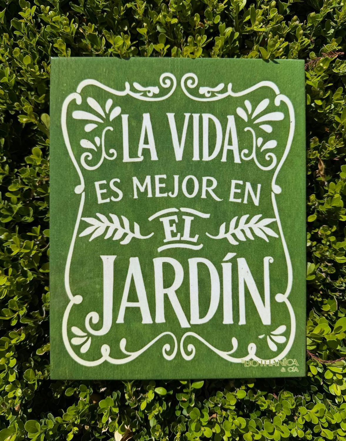 Cerámica "La vida es mejor en el jardín"