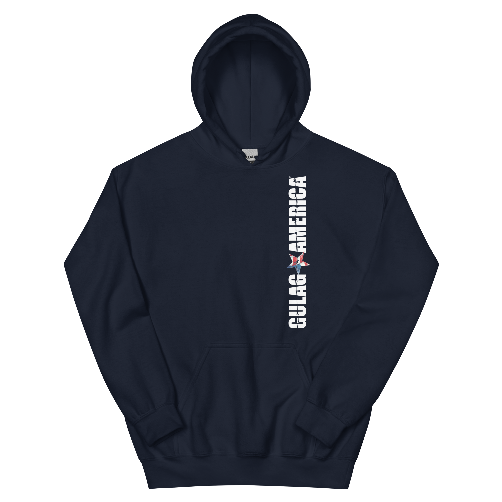 Gulag America Vertical Logo RWB Star