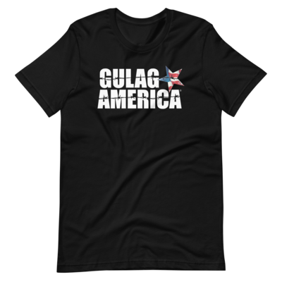 Gulag America Stacked Logo RWB Star
