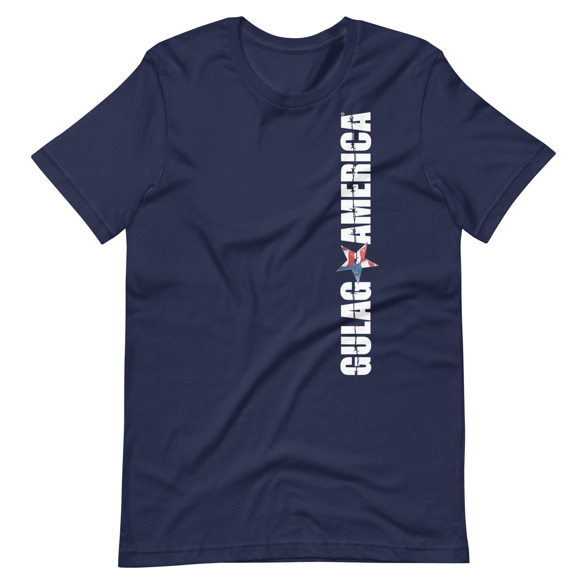 Gulag America Vertical Logo RWB Star