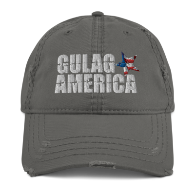 Distressed Cotton Gulag America Baseball Hat Cap