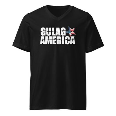 Gulag America RWB Star Logo V-Neck