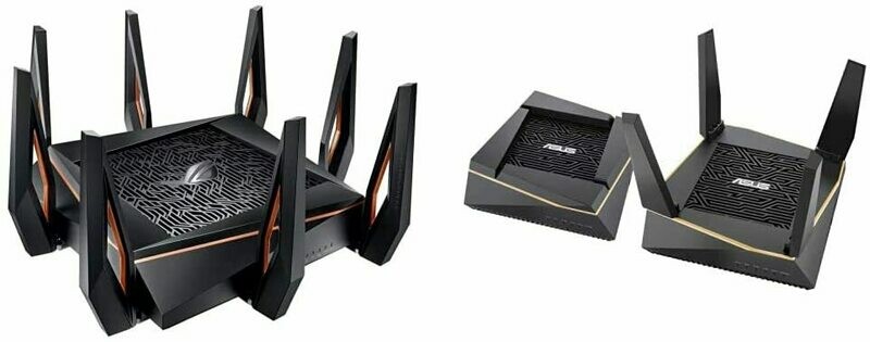 ASUS ROG Rapture WiFi 6 Gaming Router &amp; AX6100 WiFi 6 Gaming Mesh Router (RT-AX92U 2 Pack)