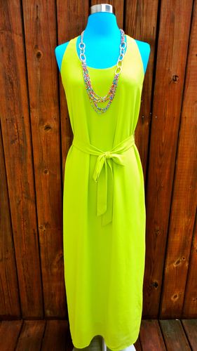 Lime Green Racerback Maxi Dress