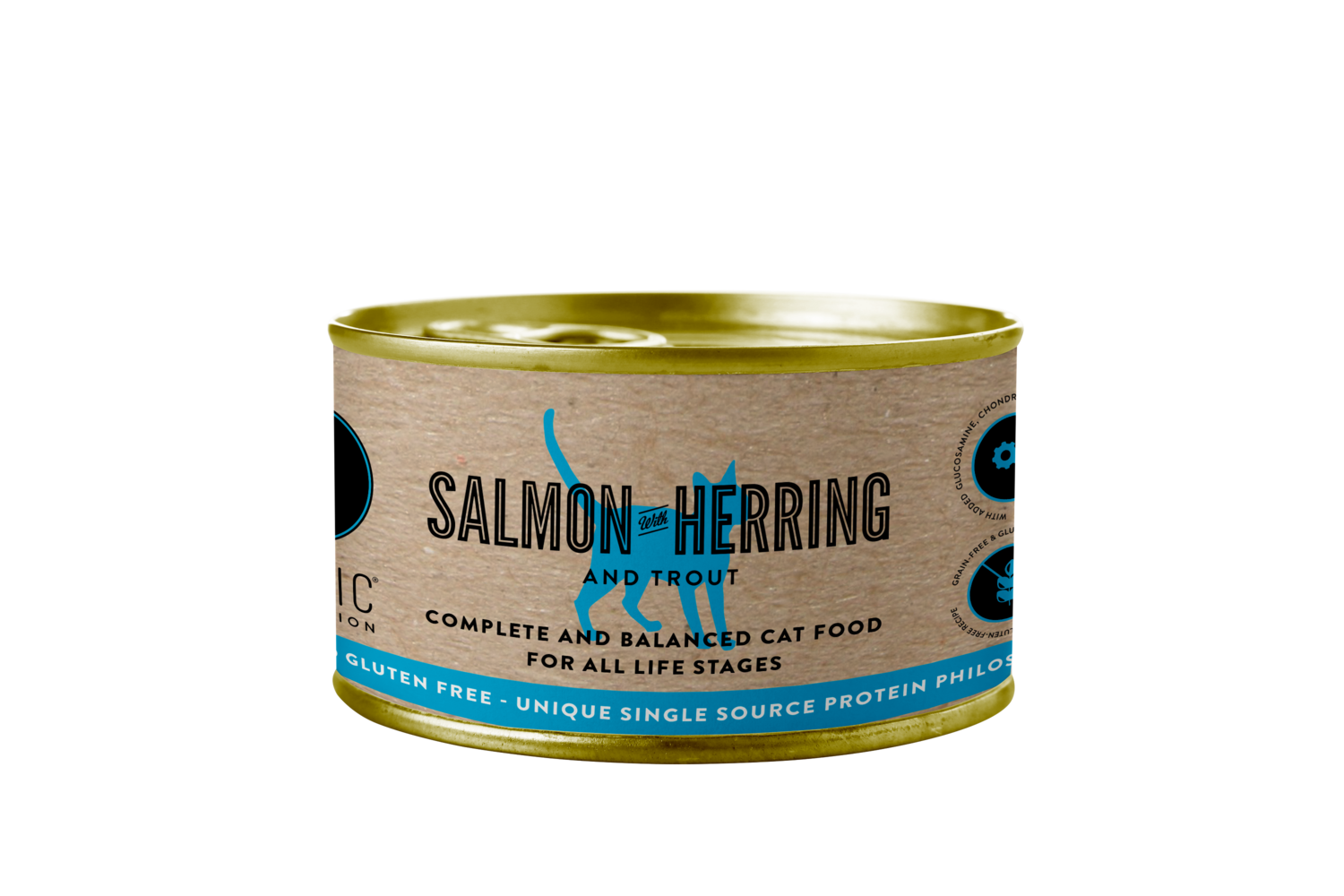 Salmon with Herring &amp; Trout - Tinned, Pack Size: 6x 90 grams - complete &amp; balanced meal