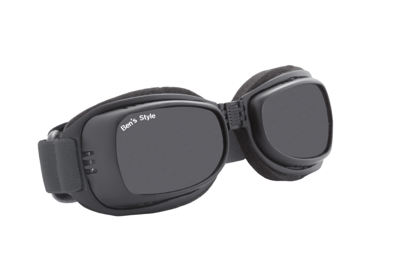 Cool I L -   Hundeschutzbrille Größe L   - Fassung: Schwarz, Gläser: Grau  Größe/Gesamtgewicht: Länge: 20 cm, Breite: 5,5 cm / 64 g