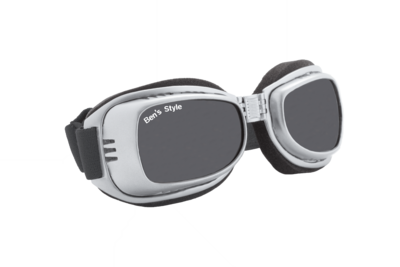 Hot I L -
Hundeschutzbrille Größe L
- Fassung: Chrom, Gläser: Grau
Größe/Gesamtgewicht: Länge: 20 cm, Breite: 5,5 cm / 64 g