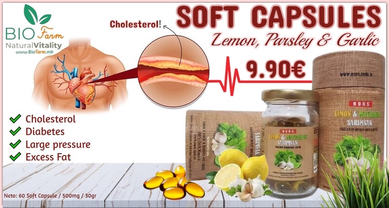 SOFT CAPSULES FROM LEMON, PARSLEY &amp; GARLIC