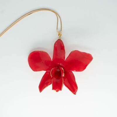 Ciondolo orchidea fucsia _ rossa