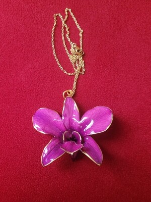 Ciondolo orchidea viola