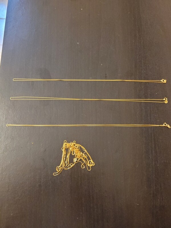 Catenina argento 924  placata oro 18k