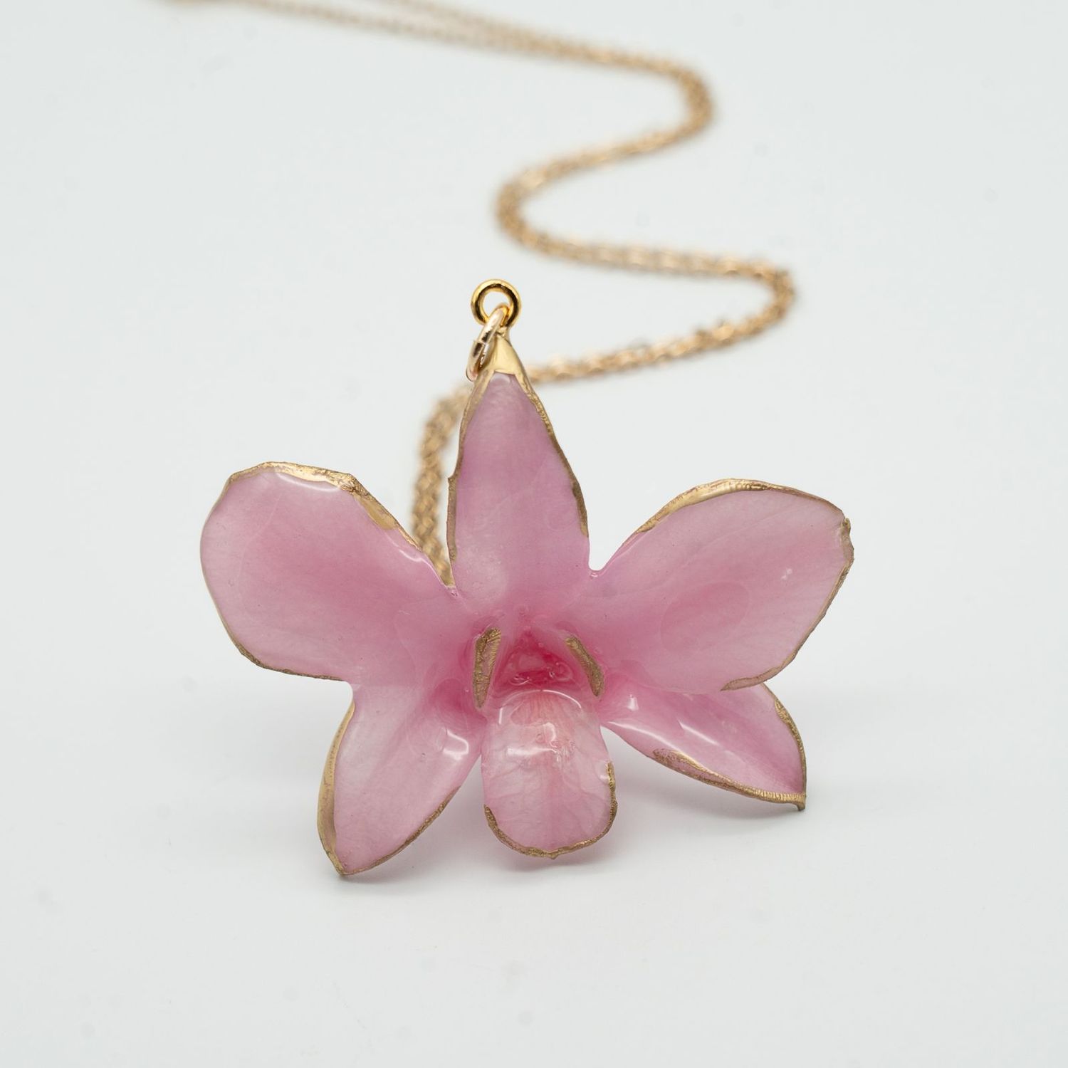 Ciondolo orchidea rosa
