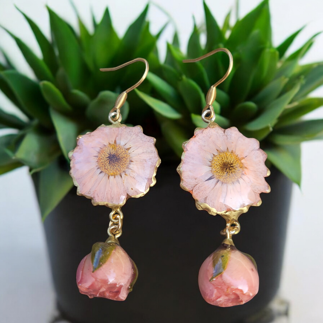 Margherite rosa più bocciolo