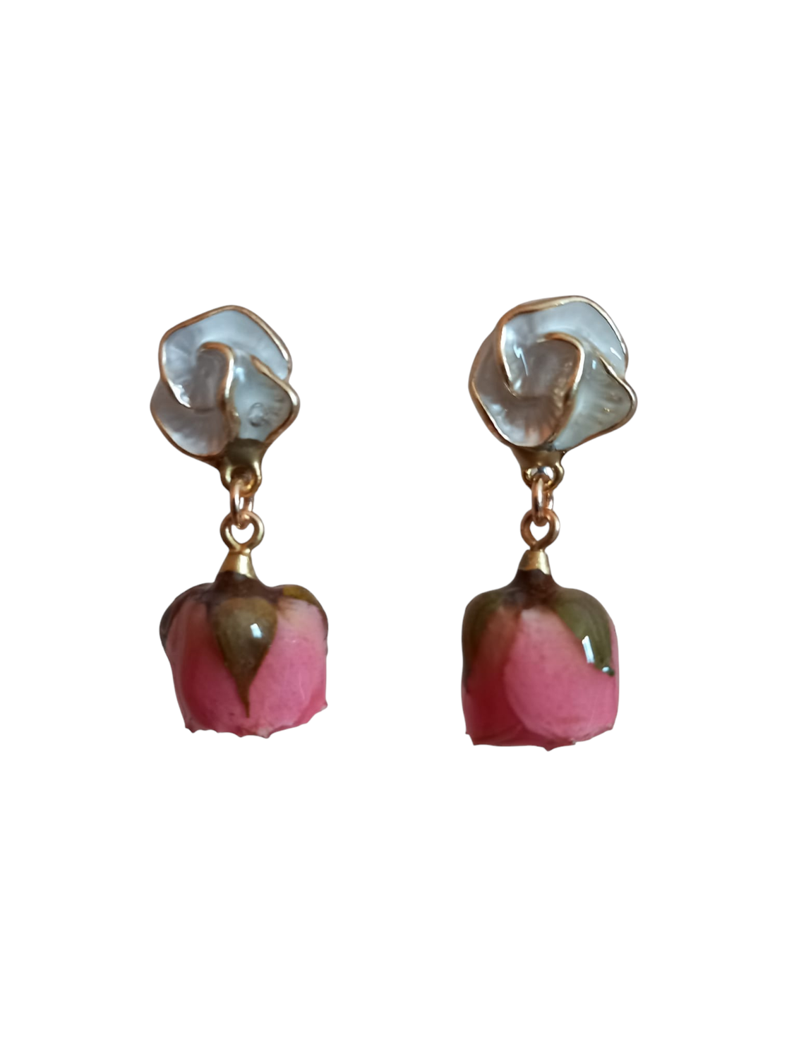 Roselline con bottone smalto