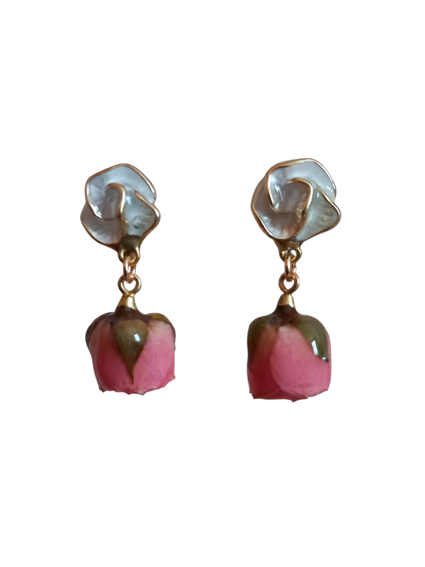 Roselline con bottone smalto