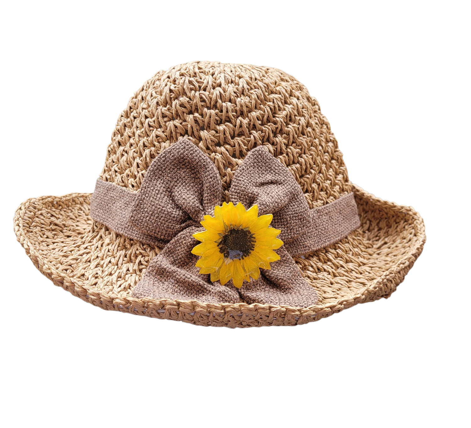 Cappello Francia con ciondolo spilla girasole