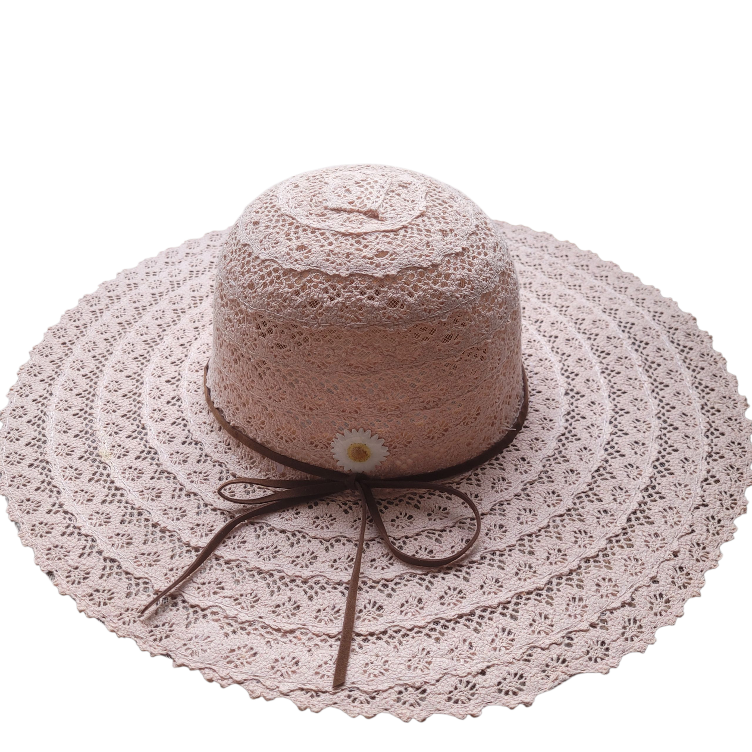 Cappello carta larga tesa chiaro
