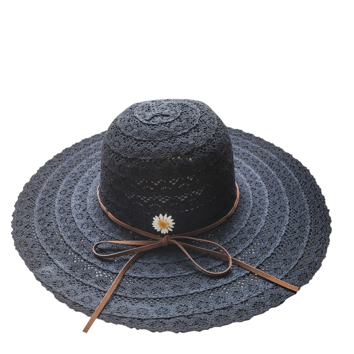 Cappello carta larga tesa nero