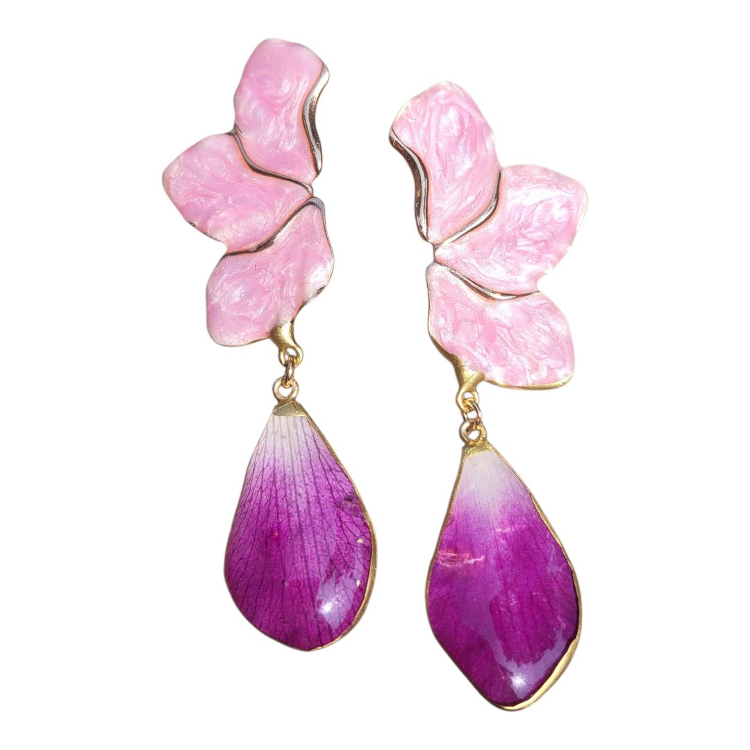 Petalo orchidea più elemento smaltato