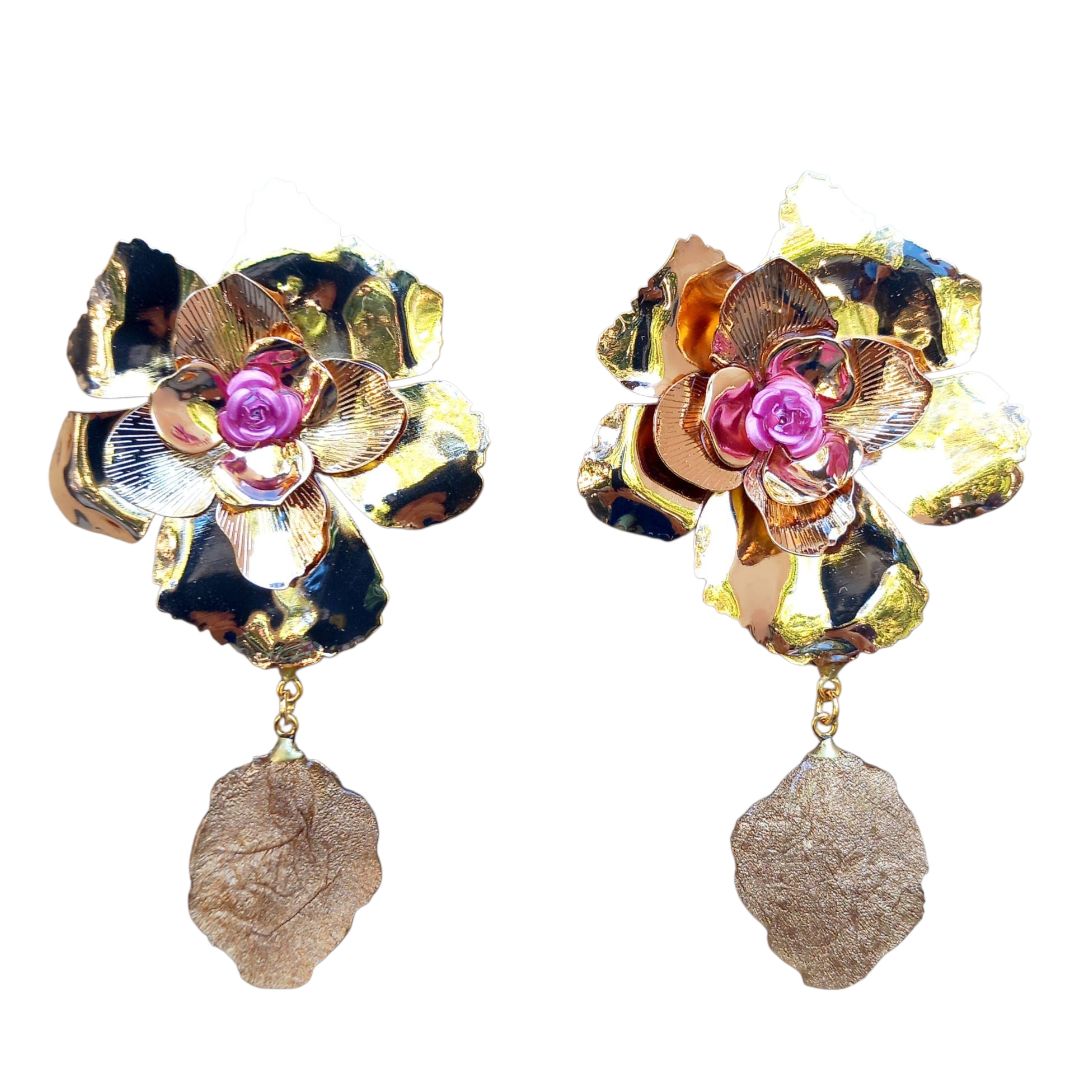 Petalo oro più montatura rosa maxi