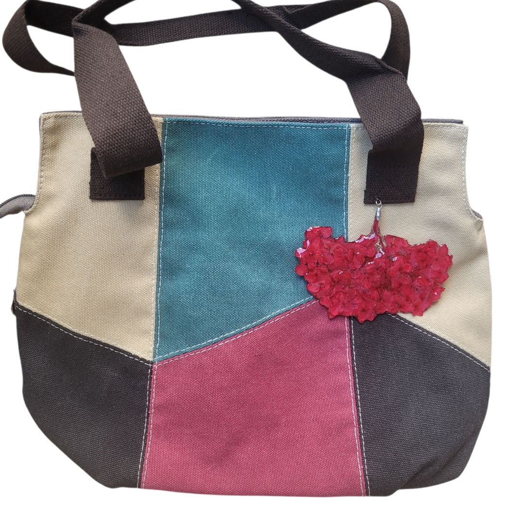 Borsa multicolor in tela
