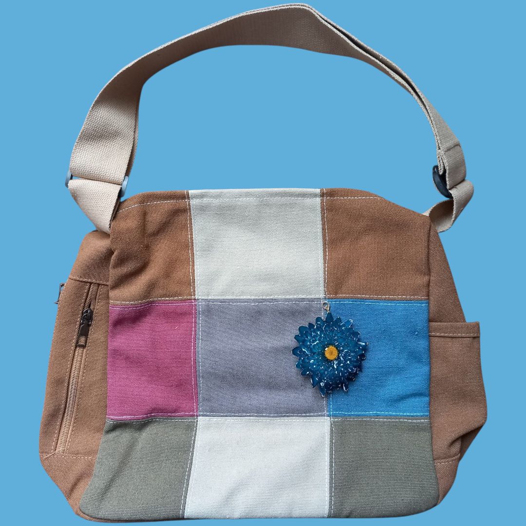 Borsa patchwork in tela