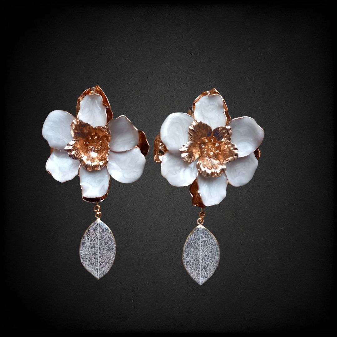 Rosa bianca e oro maxi