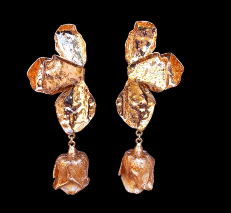 Rose baby oro con montatura dorata maxi