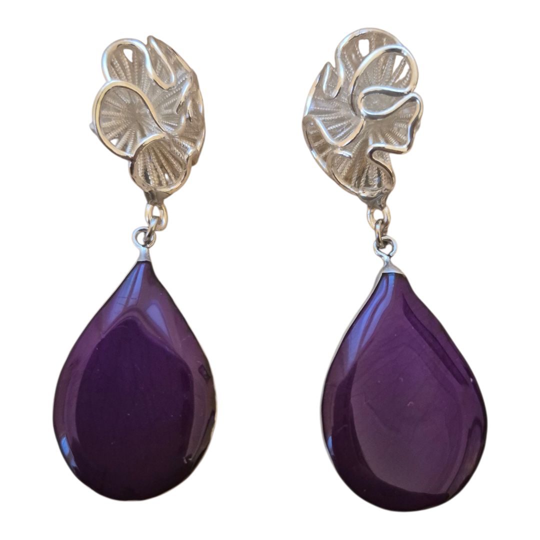 Petalino viola e nuvola d&#39;argento