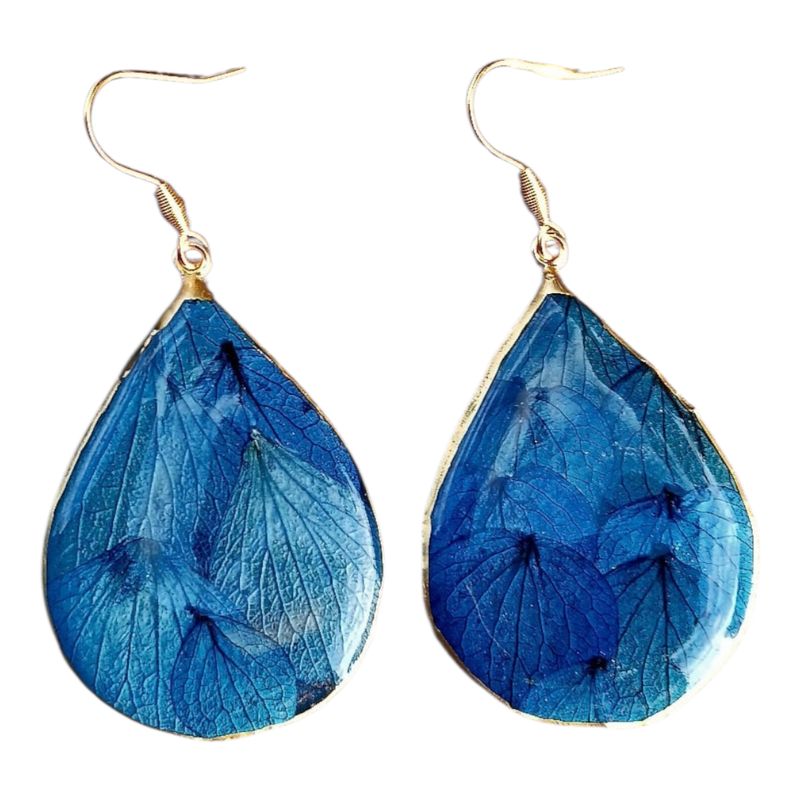 Ortensie pressate blu/ottanio