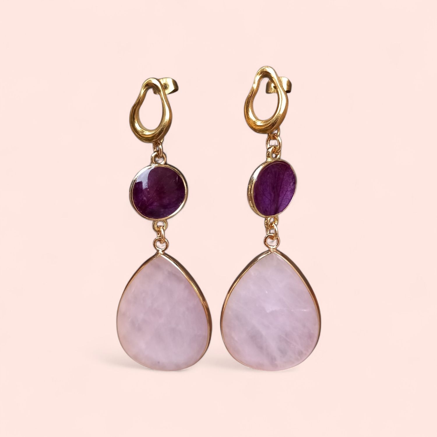 Quarzo rosa e rosa viola