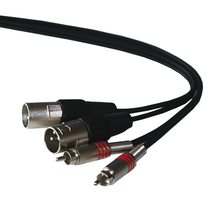 CM3RX-2 - CABLE LINEA 2RCA/2XLRM 3M