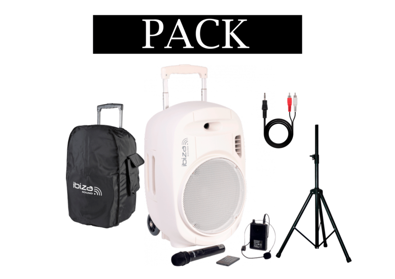PACK PORT 12UHF-WH-MKII + SOPORTE + CABLE MINI JACK RCA + FUNDA