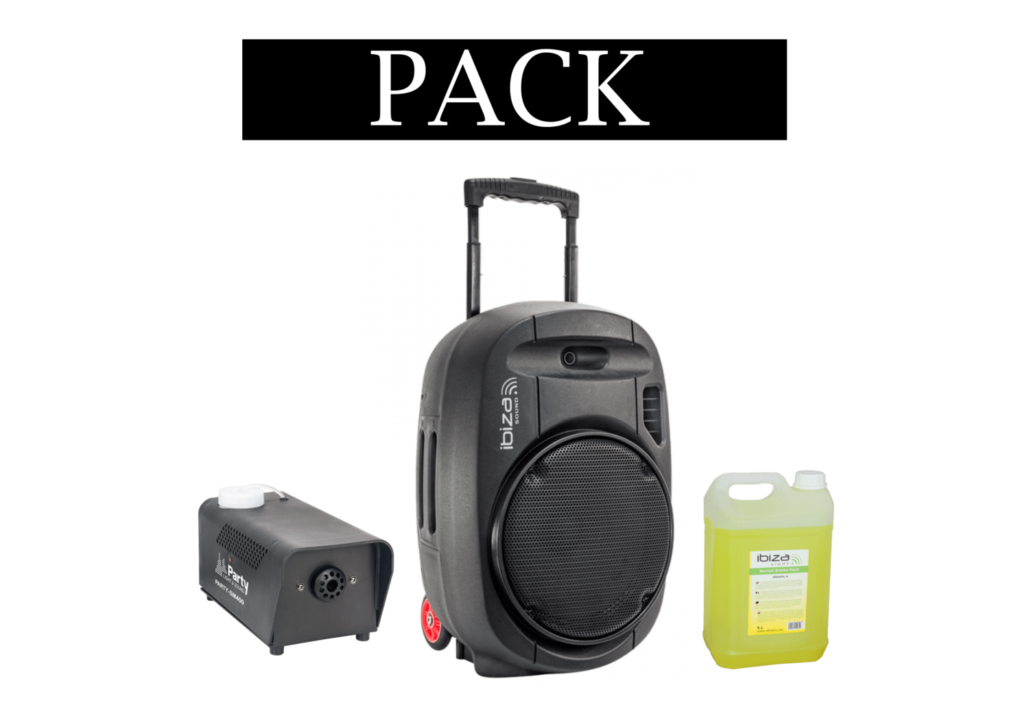 PACK COMPUESTO POR UN IBIZA SOUND PORT 15VHF-MKII + MAQUINA DE HUMO 900W - LSM 900 + LIQUIDO DE HUMO ESTÁNDAR 5L - SMOKE5L-N PACK COMPUESTO POR UN IBIZA SOUND PORT 15VHF-MKII + MAQUINA DE HUMO 900W - LSM 900 + LIQUIDO DE HUMO ESTÁNDAR 5L - SMOKE5L-N
