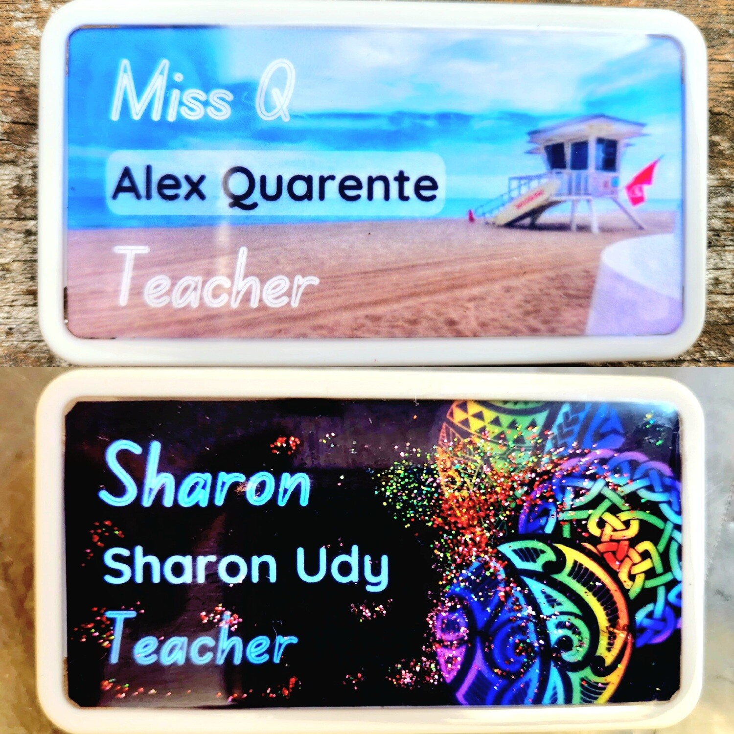 Personalised Name Badges and Other Items: Key Rings, Dig Tags, Rings  &amp; Teamwear