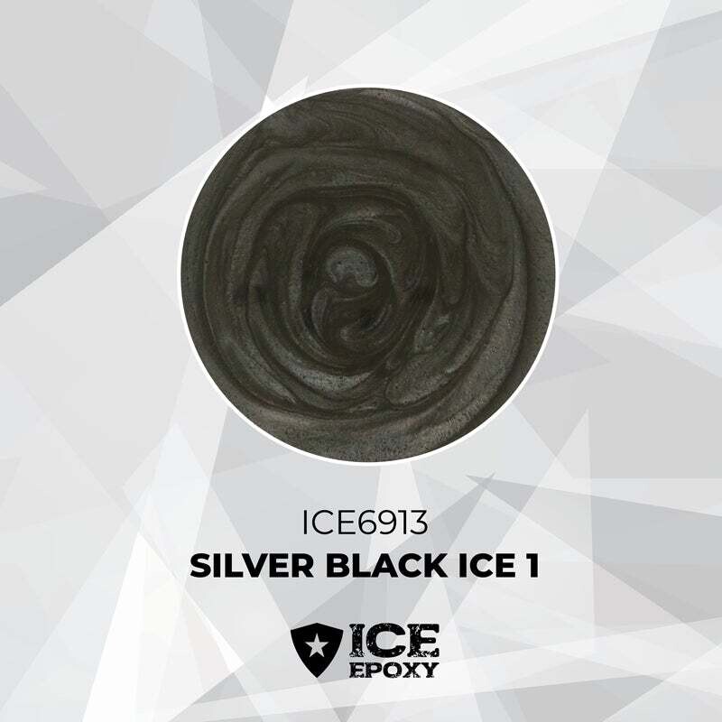 ICE EPOXY, METALLIC SILVER BLACK ICE 1 mica-jauhe