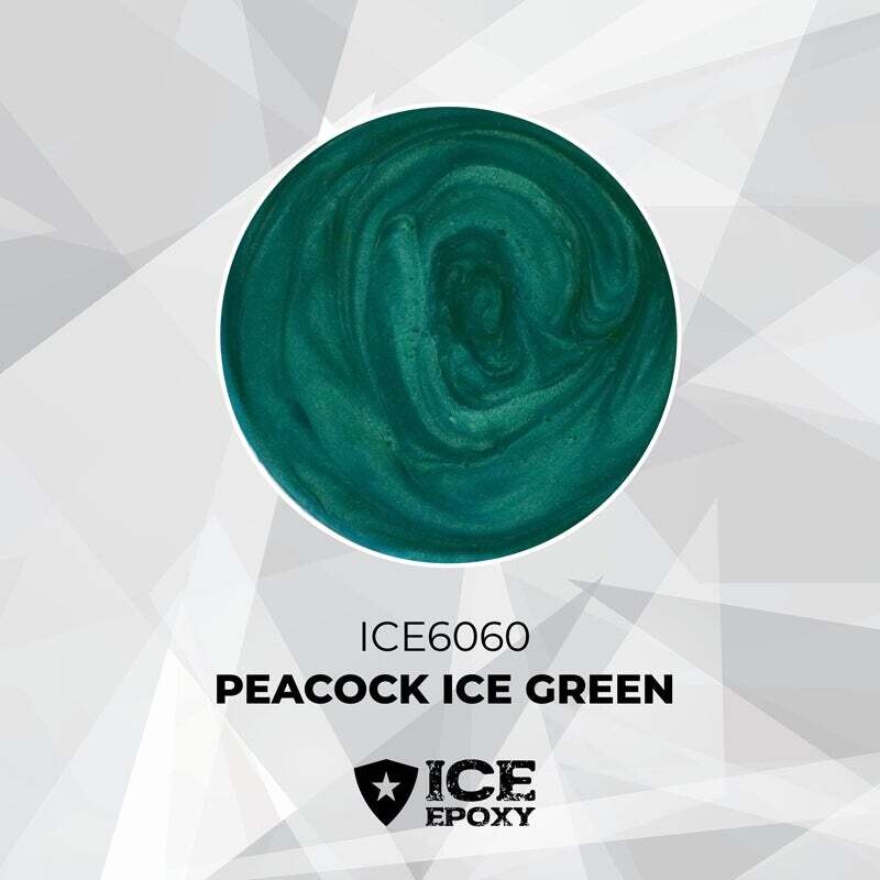 ICE EPOXY, METALLIC PEACOCK ICE GREEN mica-jauhe