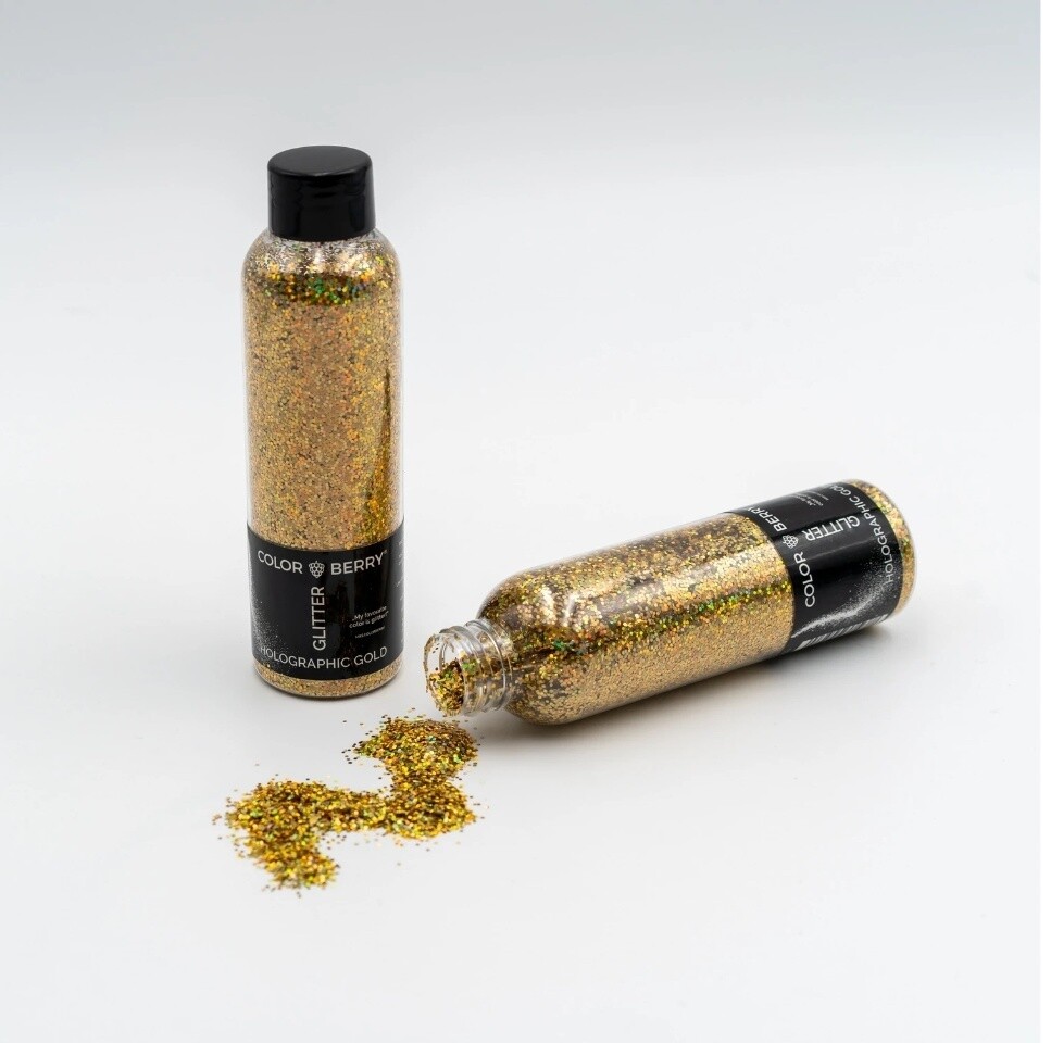 COLORBERRY GLITTER HOLOGRAPHIC GOLD FINE 90g
