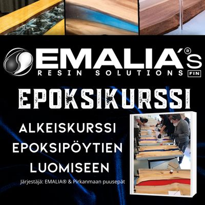 EPOKSIKURSSI EMALIA® |  Alkeiskurssi epoksipöytien luomiseen - emalia.fi