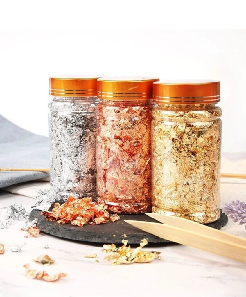 FOIL FLAKE SET 3PCS | Gold, Silver &amp; Copper