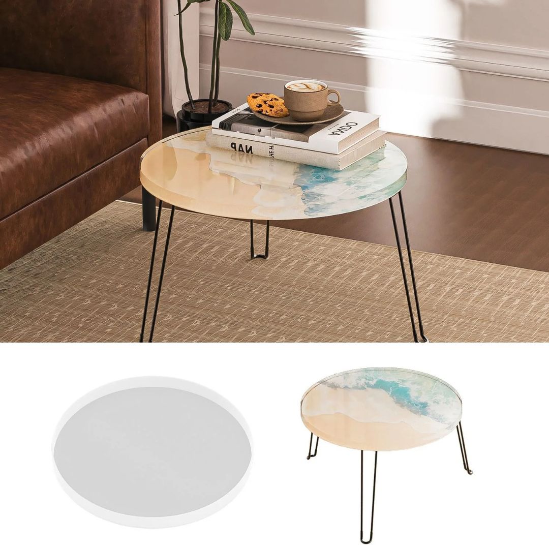 ROUND TABLE MOLD 51CM &amp; LEGS – Pyöreän pöydän silikonimuotti ja jalat