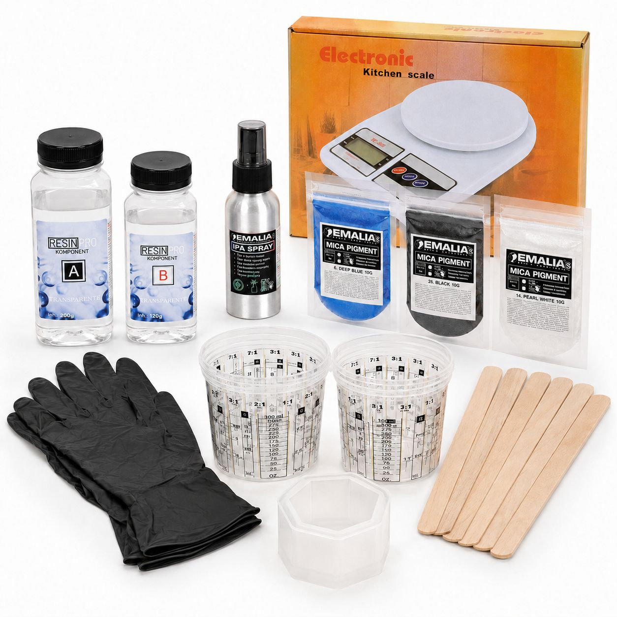Resin Art Starter Kit -Hartsitöiden aloituspakkaus