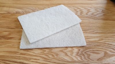 4K PAD non abrasive fleece white